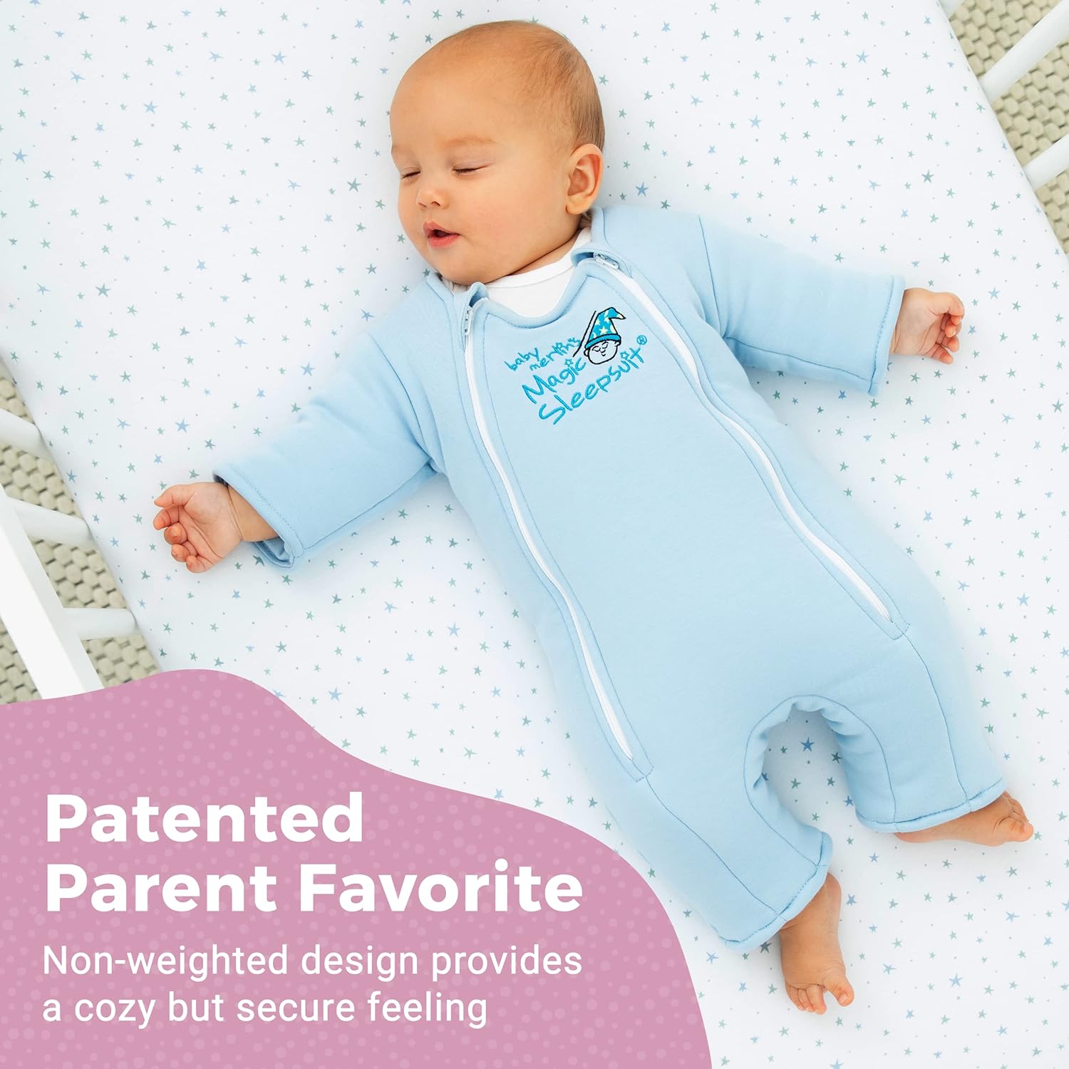 Baby Merlin's Magic Sleepsuit - 100% Cotton Baby Transition Swaddle - Baby Sleep Suit - Yellow - 3-6 Months - Image 3